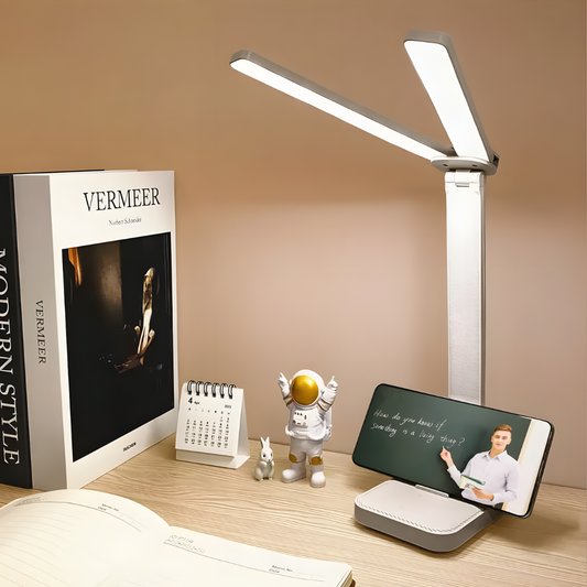 Lampe de bureau LED sans fil USB pliable et tactile - DIMANA