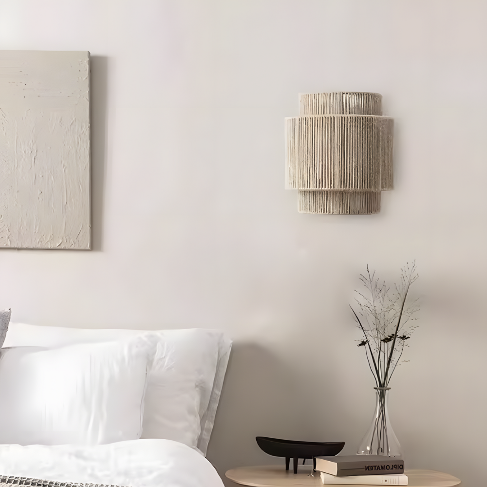 Lampe murale en corde de chanvre tressée – JOYINLED
