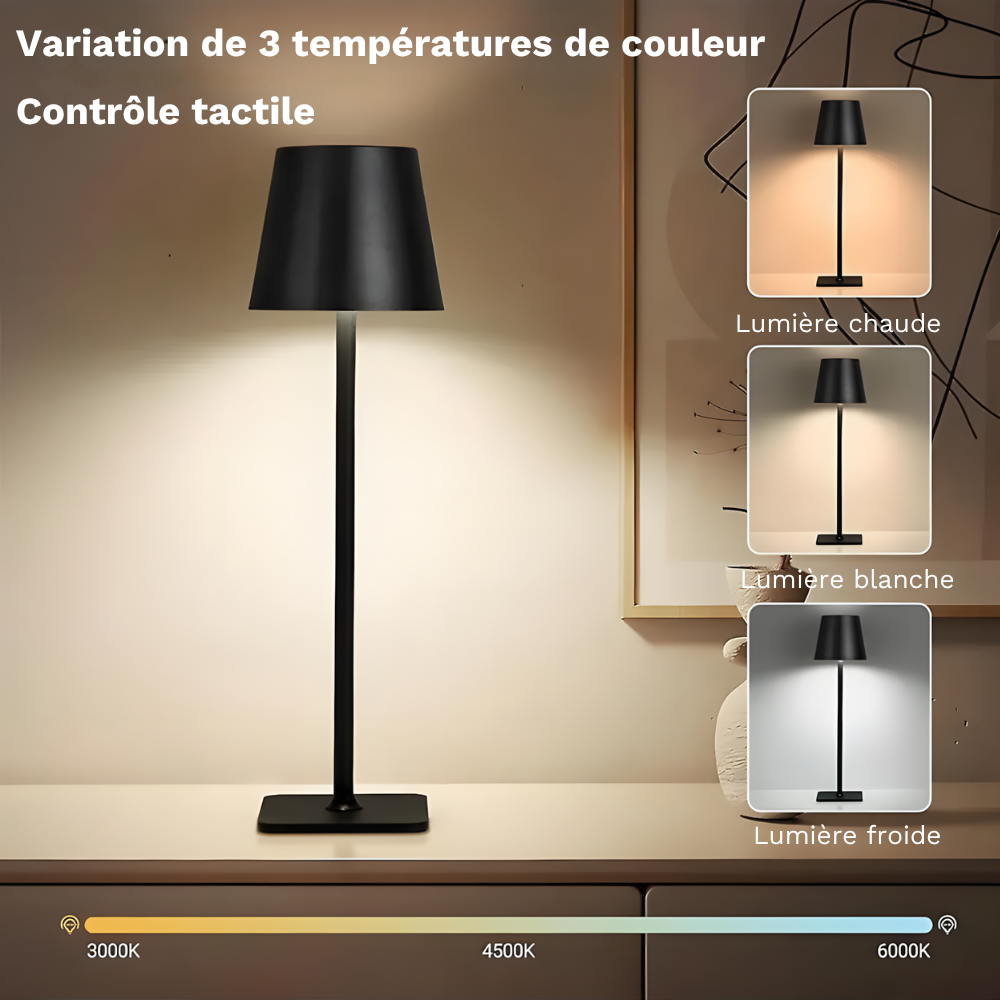 Lampe de chevet LED tactile 3 lumières – LUMA