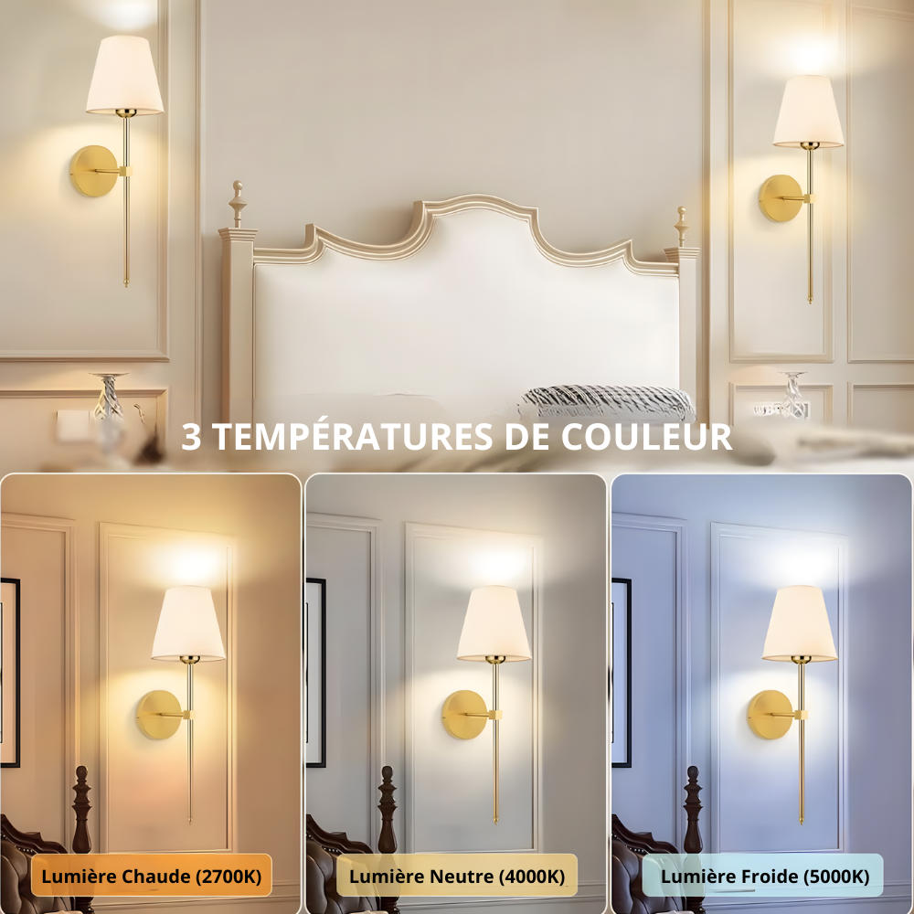 Lampe Murale Sans Fil Luxe & Ambiance – NOVARA