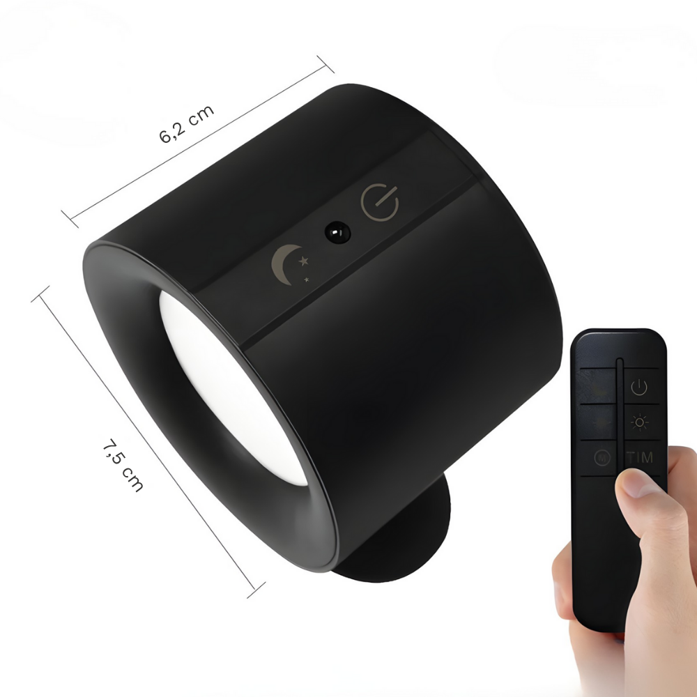 Lampe murale LED double tête rechargeable avec télécommande – ORA
