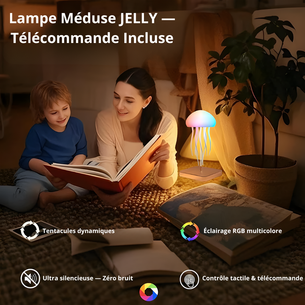 Lampe de chevet LED multicolore avec télécommande – JELLY