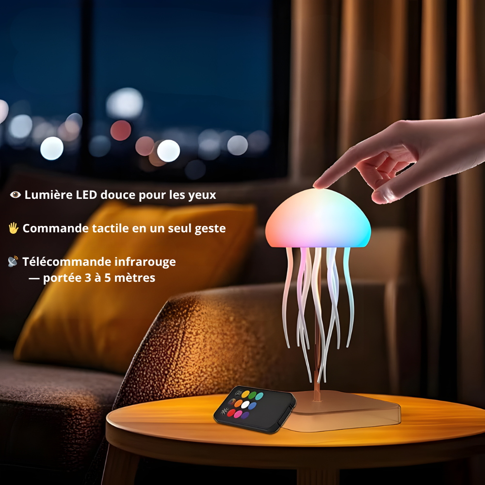 Lampe de chevet LED multicolore avec télécommande – JELLY
