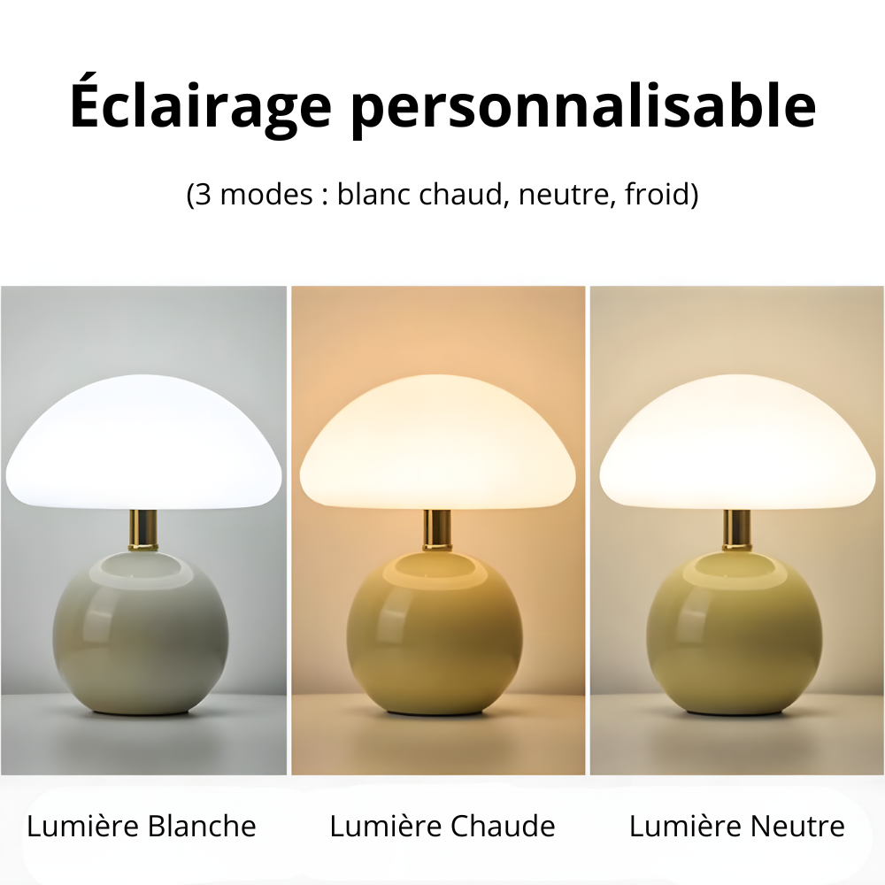 Lampe de chevet champignon moderne colorée – MORINA