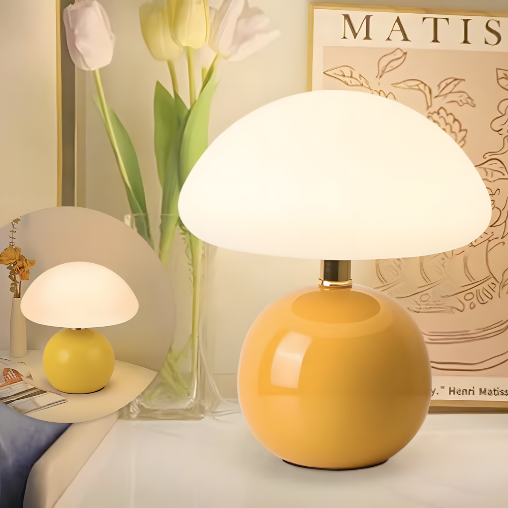 Lampe de chevet champignon moderne colorée – MORINA