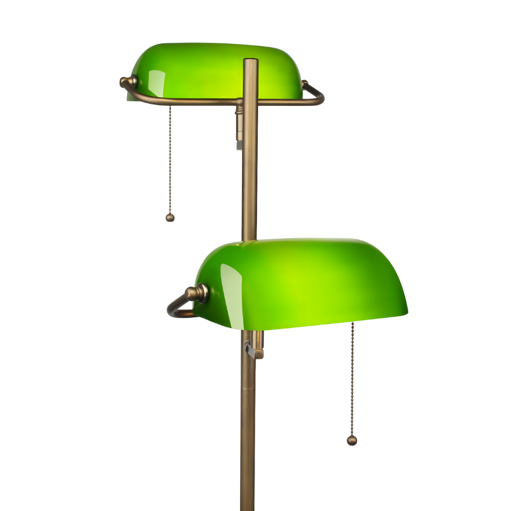 Lampadaire Vintage à Verre Vert – VERLUNE