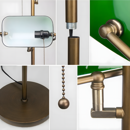 Lampadaire Vintage à Verre Vert – VERLUNE