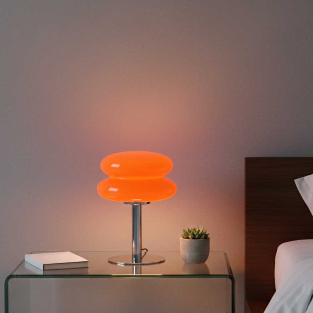 Lampe de chevet LED moderne en verre teinté - LIVARA