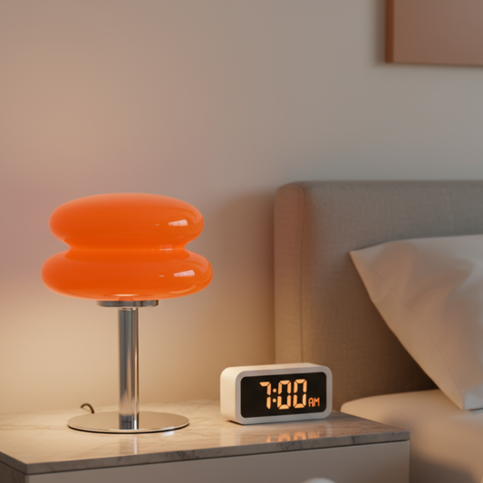 Lampe de chevet LED moderne en verre teinté - LIVARA