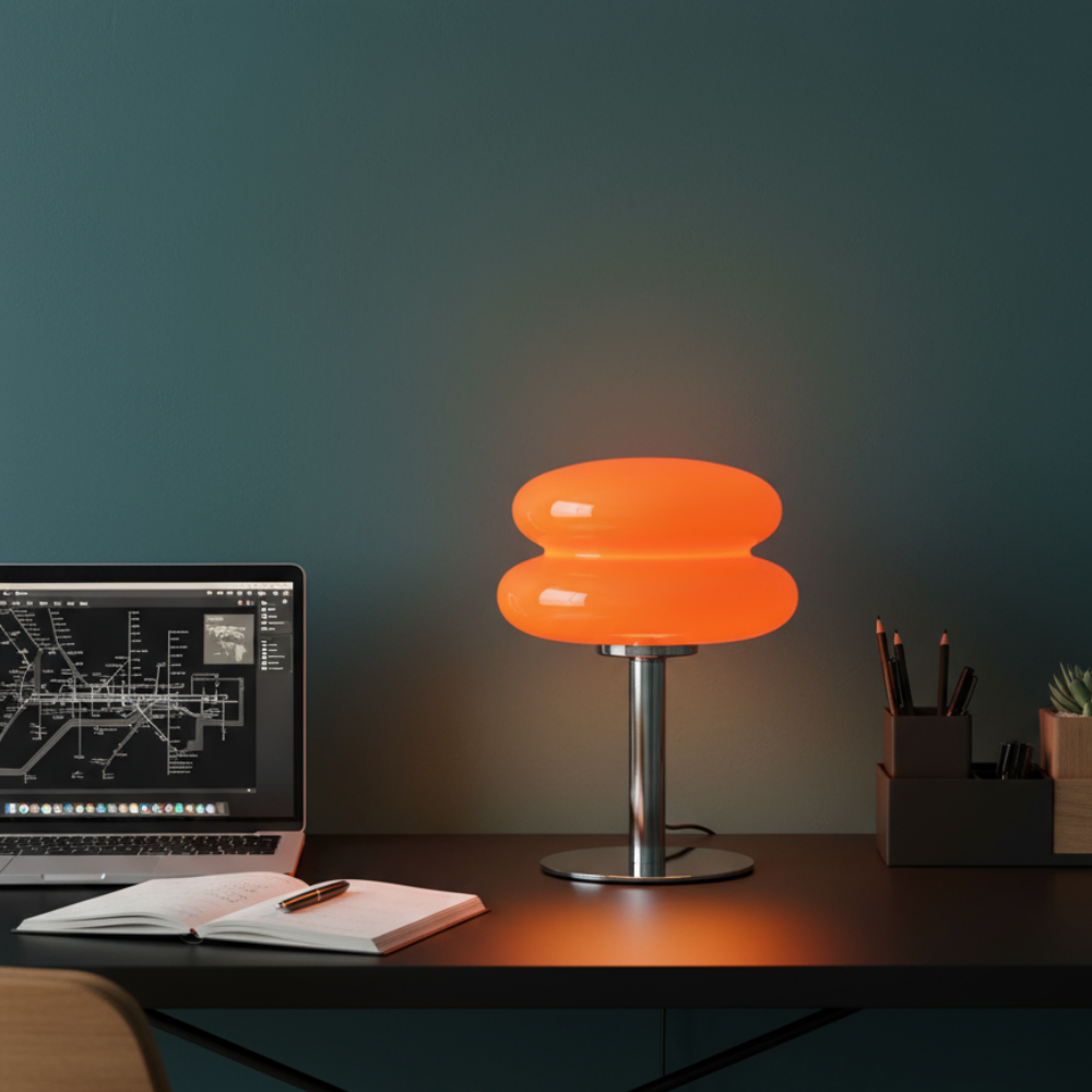 Lampe de chevet LED moderne en verre teinté - LIVARA