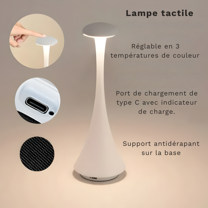 Lampe de chevet moderne LED Champignon Rechargeable – MYSHIA