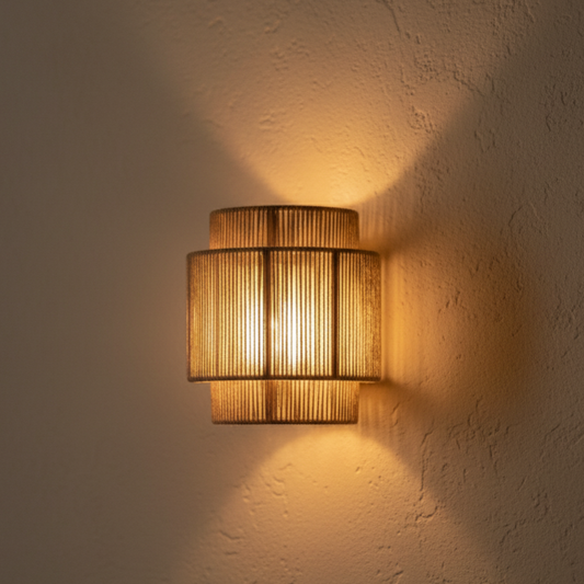 Lampe murale en corde de chanvre tressée – JOYINLED