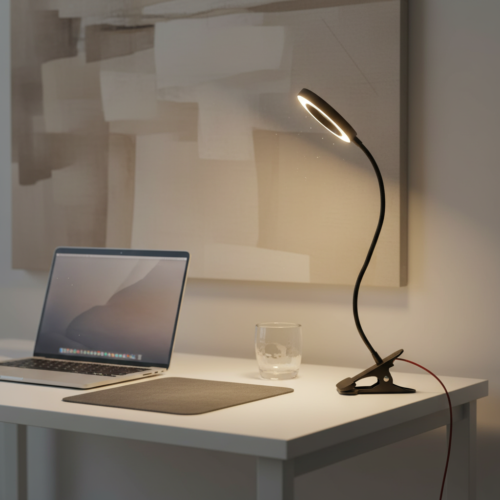 Lampe de bureau LED à pince flexible 360 – LUXEN
