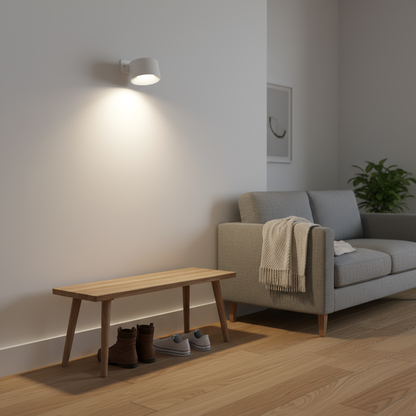 Lampe murale LED rechargeable 360° avec rotation et contrôle tactile – HALOA