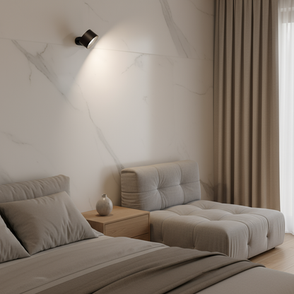 Lampe murale LED rechargeable 360° avec rotation et contrôle tactile – HALOA