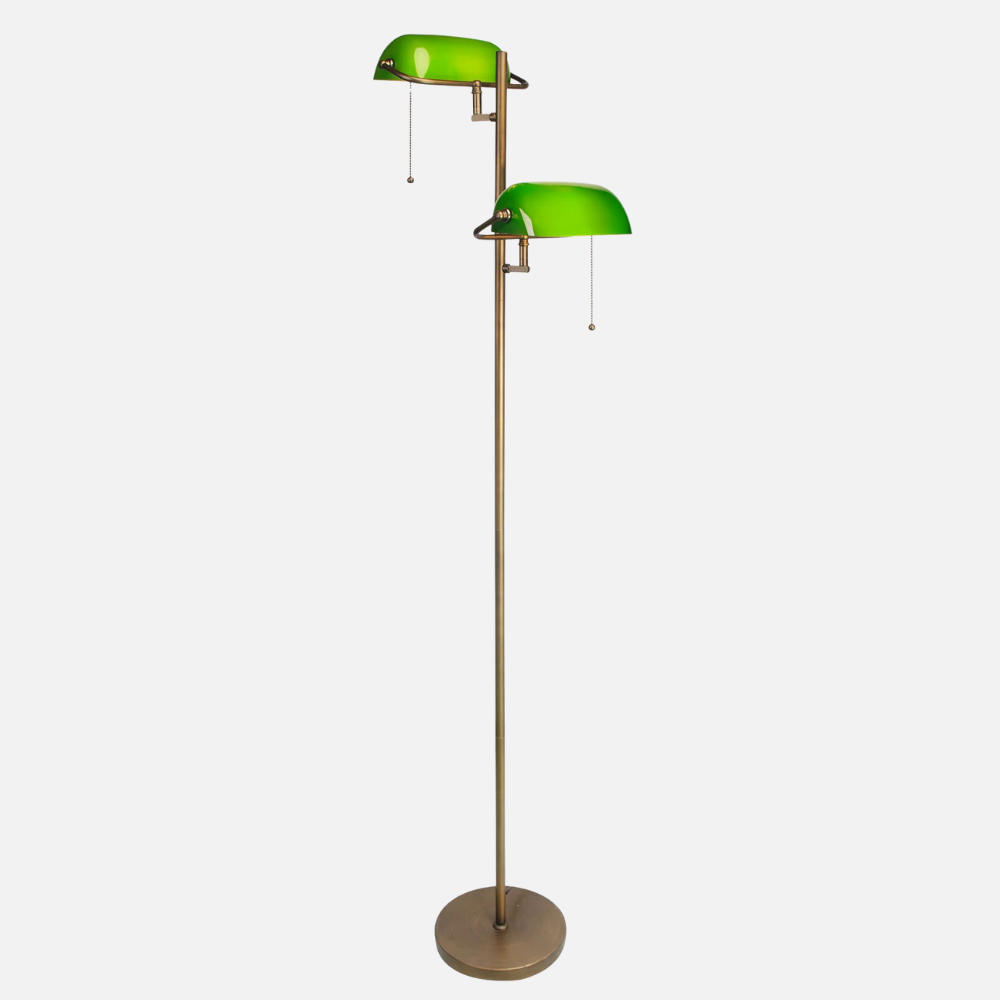 Lampadaire Vintage à Verre Vert – VERLUNE