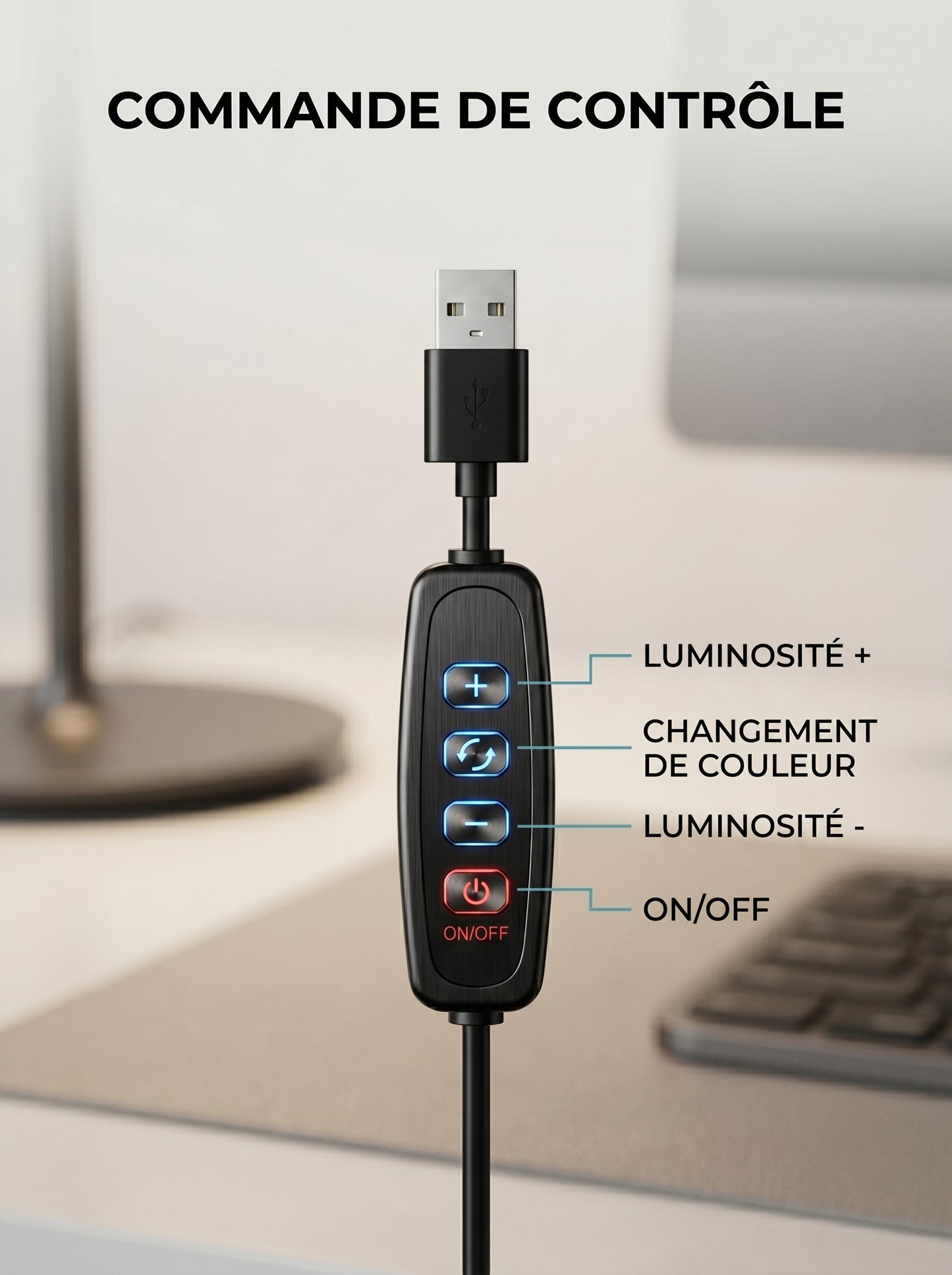 Lampe Loupe de Bureau Zoom x5 - LUXIRA
