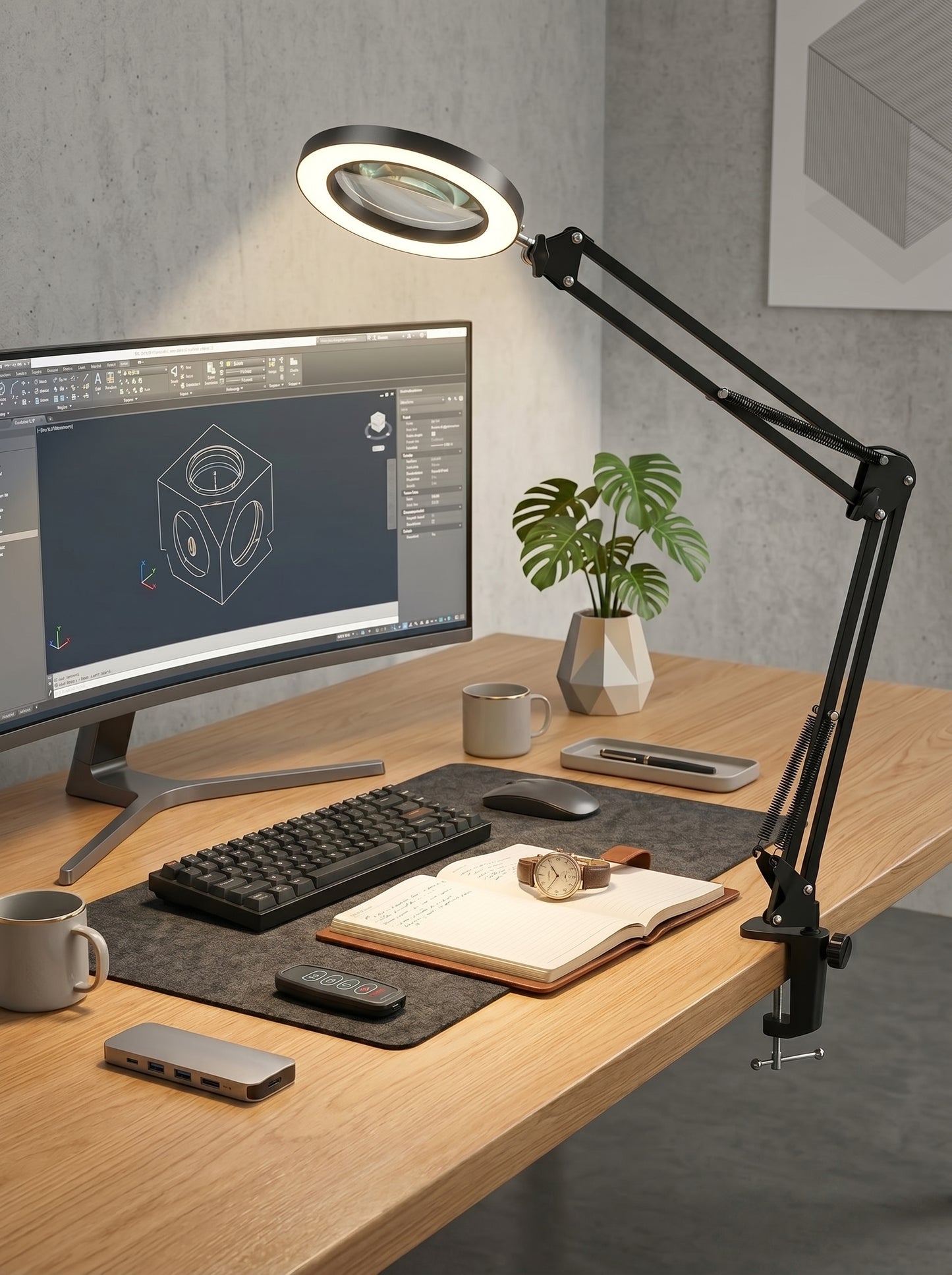 Lampe Loupe de Bureau Zoom x5 - LUXIRA