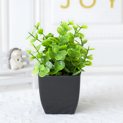 Plante Artificielle l Petit Pot Noir 18 cm l Euka