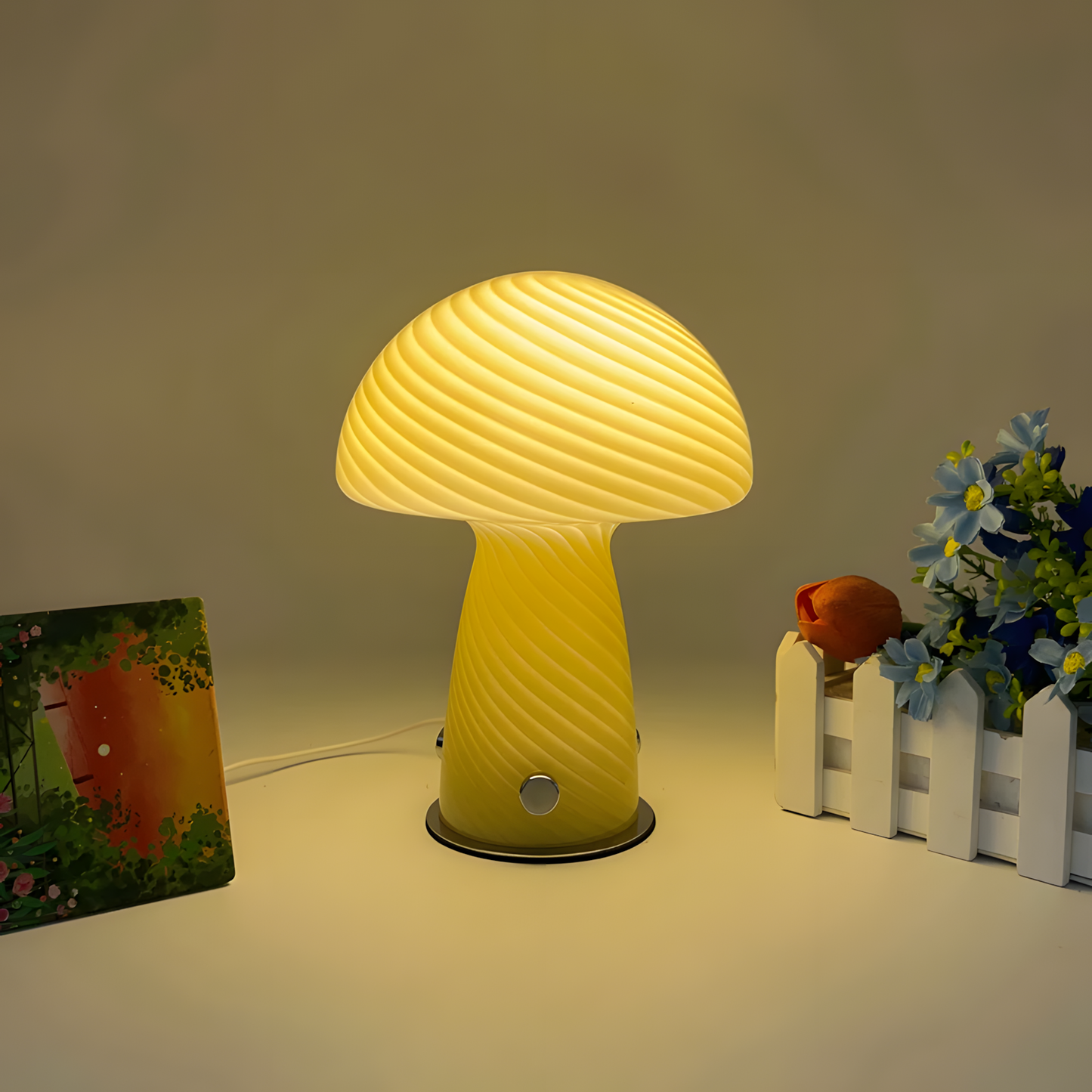 Lampe de chevet champignon moderne & déco - STRIOLA