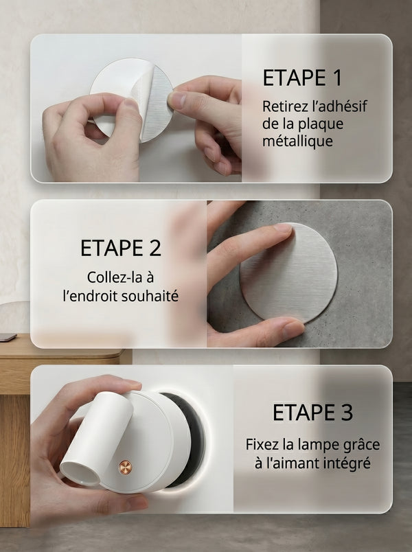 Applique Murale Magnétique Sans Fil - LUMINAIR